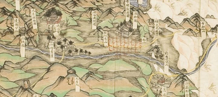 Ausschnitt aus: Karte des linken Banners der Ongnighut (Dzuuda-Bund), Hs. Or. 61